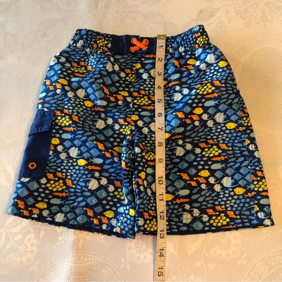 UVSkinz Boys Size 5 Blue Fish Swimming Trunks Baiting Shorts Mesh Lining Pocket - Picture 8 of 16